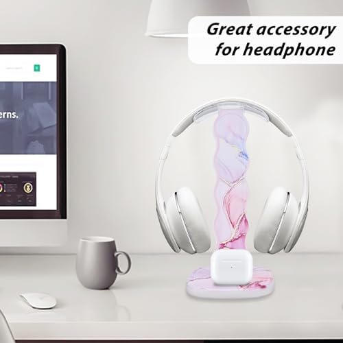CamyCosy Headphone Holder for Desk, Gaming Headset & Earphone Stand with Tulip Flowers Pattern – Enhanced Compatibility and Speed