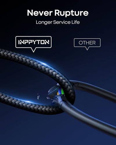 40Ft USB C to USB C Cable 60W, Nylon Braided Extra Long Type C to Type C Charger Cord (No Data Transfer) for USBC Phone/Tablet/Pixel/Switch and Other USB-C Devices – Enhanced Compatibility and Speed