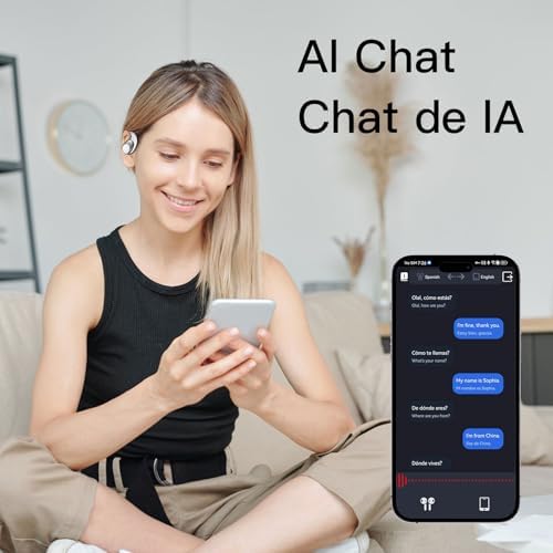 ZIHNIC Real-Time Multilingual AI-Translation Earbuds – Effortless Communication with 4-Mode Translation, Comfortable IPX5 Waterproof Design, and Bluetooth 5.0 Connectivity for i OS & Android – Ideal for Travelers and Global Conversations