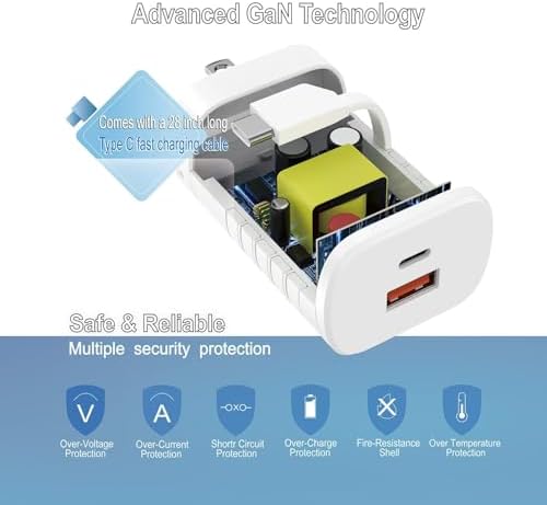 Revolutionize Your Charging Routine with the Lengon 40 W Foldable USB-C Power Adapter – Ultimate Multi-Device Solution with Integrated 1 m Cable for Lightning-Fast Charging, Tailored for i Phone 16, 15, 14, 13 Pro Max and More – Compact, Travel-Friendly Design for On-the-Go Power and Convenience