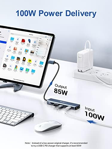 Revolutionize Your Workspace with the dockteck 5-in-1 USB-C Hub Multiport Adapter – 4 K HDMI, Dual SD/TF Card Slots, and 2 High-Speed USB 3.0 Ports for Mac Book Pro, Air, i Pad Pro, and XPS – Unmatched Versatility and Rapid File Transfers