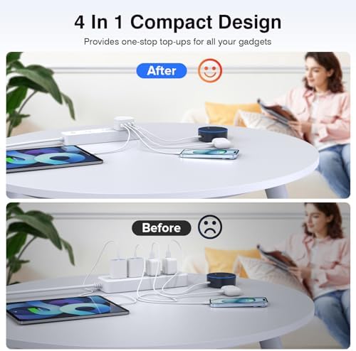 Ultimate 50 W Multiport USB-C Wall Charger: High-Efficiency 5-Port Power Hub for i Phone 16/15/14/13/12 Pro Max, Samsung, and All Devices – Sleek, Lightweight Design with PD & QC 3.0 Technology – Ideal for Home, Office, and On-the-Go Fast Charging Solutions