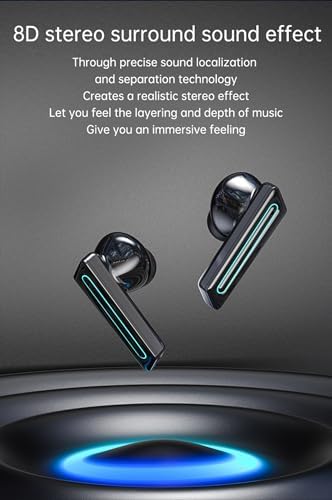 Ultimate True Wireless Earbuds with Bluetooth 5.3 | IP7 Waterproof Sports Headphones with Touch Control | Ergonomic In-Ear Design Featuring Built-in Mic & LED Battery Indicator for Superior Sound Quality and Seamless Connectivity