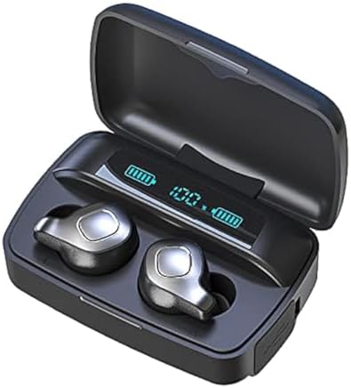 Revolutionize Your Audio Experience with Bluetooth 5.0 Wireless Earbuds – 4 Microphone Technology for Superior Call Clarity, Touch Control, USB-C Quick Charge, Deep Bass Immersion, and Smart In-Ear Detection for Uninterrupted Listening (Black F8) – Perfect for Music Lovers and On-the-Go Professionals