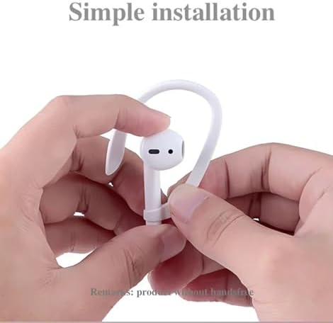 Secure Fit Anti-Slip Ear Hooks for Apple Air Pods 1-4 & Pro Series – Ultimate Comfort and Stability for Sports Enthusiasts – Engineered Black Accessories for Uninterrupted Audio Enjoyment