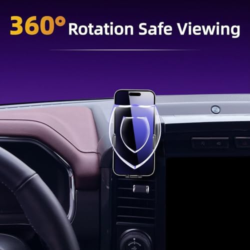Ford F-150 2015-2020 Adjustable Phone Holder – Premium Air Outlet Mount for 4-7 Inch Smartphones | 360-Degree Rotation, Tool-Free Installation, Enhanced Compatibility, and Reflective Design | Essential Auto Accessory for Safe and Convenient Navigation