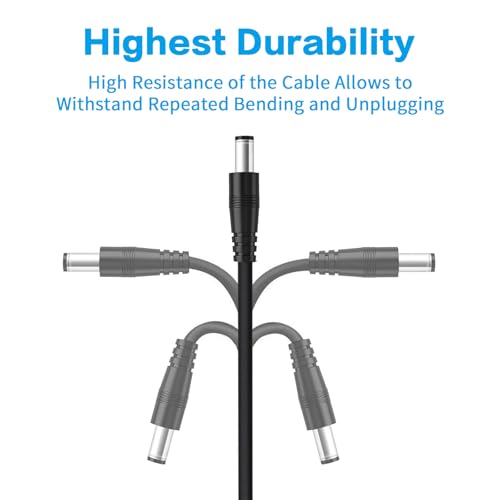 JLY (3 Set 3.94Ft) PD USB C to DC 5.5mm x 2.1mm Adapter Cable – 1FT Short Charger Cord with Stable Output for Camera, Router, Mini PC – Nylon Braided, Travel Ready, Plug & Play Cable – Enhanced Compatibility and Speed