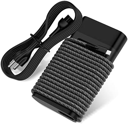 Ultra-Fast HP 65 W USB-C Laptop Charger – Compact Replacement for Spectre x360, Envy, Chromebook & More – Lightweight Braided Power Adapter with Intelligent Safety Features – Versatile Compatibility & Reliable Fast Charging for Home, Travel, and Work