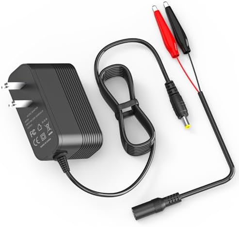 Rapid 14.6 V Lithium Iron Phosphate Battery Charger with Dual Alligator Clips – Fast-Acting AC Power Adapter for 12 V Li Fe PO4 Battery Packs – Enhanced Safety Features, Lightweight Design, and Universal Compatibility for Talentcell Solutions