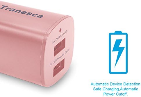 Stylish Rose Gold Dual USB Wall Charger with 6 ft Charging Cable – Fast Charging Solution for i Phone 14, 13, 12, 11 Pro Max, SE, XS/Xs Max, XR, 8, 7, 6 S/6 S Plus and Samsung, LG, Moto Devices – Enhanced Compatibility for Effortless Power Up