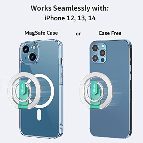 Magnetic 2-in-1 Phone Grip & Kickstand – Rapid X Snapo for i Phone 12-15 Series – Lightweight Aluminum Holder with 360° Flexibility and Enhanced Compatibility – Perfect for Hands-Free Viewing in Multiple Colors