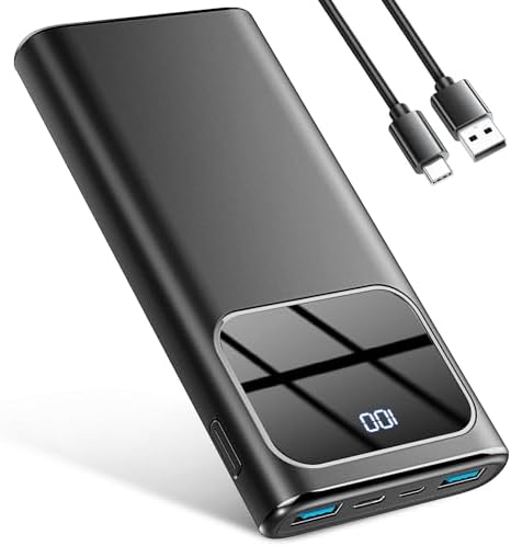 Ultra-Fast 10000 m Ah Portable Charger with PD 15 W for i Phone and Samsung – Compact USB-C Power Bank with Enhanced Compatibility for Rapid Charging on the Go
