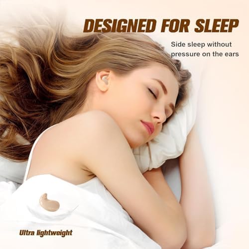 Ultra-Comfortable Wireless Earbuds for Side Sleepers – Discreet Purple Sleep Headphones with Enhanced Bluetooth for Effortless Connectivity, Lightweight Design for Blissful Rest, Perfect for Relaxing Sounds and Guided Meditations, Experience Serene Sleep with Tiny, Invisible Earbuds