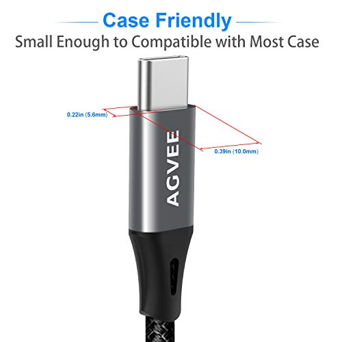 AGVEE 15 ft Braided USB-C Charging Cable – Dual Pack of Extra Long Type-C Cords for Rapid Charging Android Devices, Tangle-Free Durability, Perfect for Samsung S10, S9, and Note Series – Elevate Your Charging Experience with Reliable Performance and Seamless Connectivity