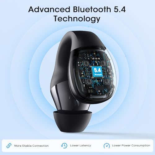 Elevate Your Active Lifestyle with Lightweight Open Ear Clip-On Wireless Earbuds – Featuring Bluetooth 5.4 for Rapid Connectivity, 44 Hours of Playtime, IP54 Waterproof Protection, and Integrated Microphone for Effortless Hands-Free Calls (Black)