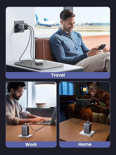 UGREEN 65 W Ga N USB-C Charger Block – Genshin Impact Limited Edition | Triple-Port Fast Charging Adapter for Mac Book Pro, Dell XPS, i Phone 15/16, i Pad Pro, Galaxy S25 | Compact Power Hub for Gamers and Professionals