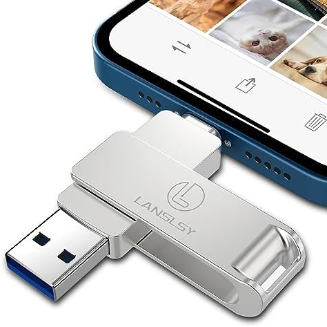 Maximize Your Storage with the 256 GB 3-in-1 Flash Drive – USB 3.0 Photo Stick for i OS, Android, PC & Mac – Sleek Silver Design for Fast Data Transfers and Seamless Compatibility – Perfect Mobile Solution for Photos, Videos, and Files