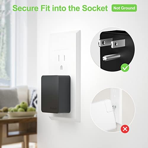 Nekmit Dual-Port Flat USB Wall Charger – Compact & Stylish Purple Fast Charging Solution with Smart IC Technology for i Phone, Galaxy, Pixel, i Pad Pro, Air Pods, and More, Perfect for Travel and Everyday Use