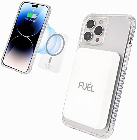 Fuel 5000 m Ah Magnetic Wireless Power Bank for i Phone – Ultra-Fast Charging with USB-C Port, Mag Safe Compatible – Sleek & Portable Battery Pack for i Phone 16 Pro Max, 15 Pro Max, 14 Pro, 13 Pro – Effortless Magnetic Alignment & Enhanced Durability