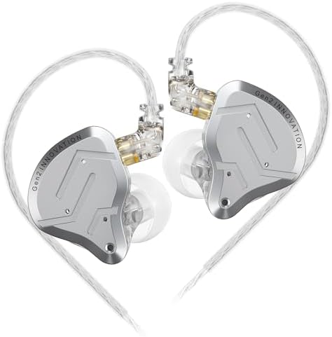Elevate Your Audio Experience with KZ ZSN Pro X Wired Earbuds – Premium Hybrid IEMs Featuring 1 BA & 1 DD for Rich Bass and Crystal Clear Sound, Ergonomic Comfort for All-Day Wear, Detachable Cable for Personalization, Perfect for Musicians and Audiophiles, Stylish Gold Finish Enhancing Device Compatibility