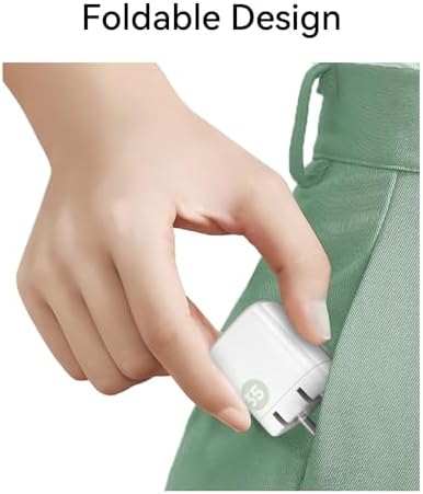 MOCOLL 35 W USB-C Dual Port Fast Charging Adapter – Compact Ga N Charger with Foldable Plug for i Phone 15 Pro Max & Galaxy S24 Ultra – Ultimate Travel Power Solution for Efficient On-the-Go Charging