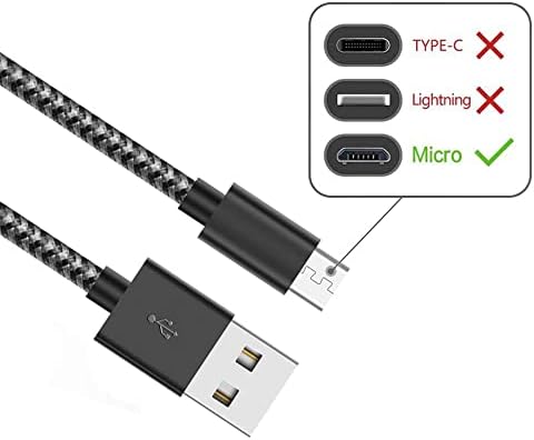 Gopala Premium 6-Pack Micro USB Charging Cables – 5 ft Nylon Braided Fast Sync Cord for Android Devices, Compatible with Samsung, LG, Nexus, HTC, Nokia, Sony & More – Durable, Tangle-Free Design for Optimal Performance