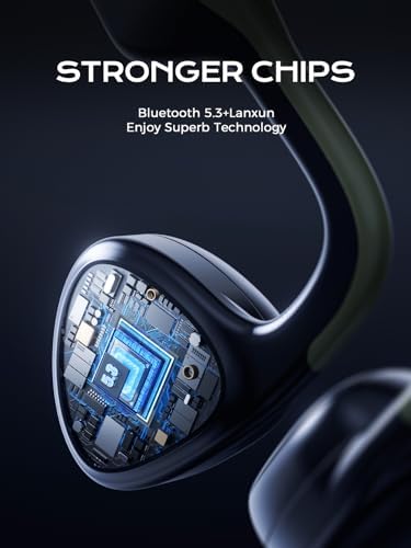 Innovative Open-Ear Bone Conduction Bluetooth 5.3 Earbuds – Ultimate Waterproof Headphones for Active Lifestyles with 12-Hour Playtime, Perfect for Running, Cycling, and Gym Use – Enhanced Compatibility and Comfort