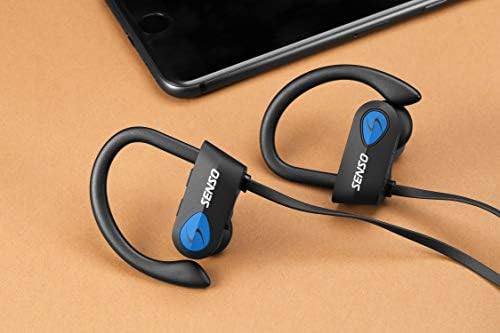 Advanced Bluetooth Sports Earbuds: IPX7 Waterproof Wireless Headphones with Noise Cancelling, HD Stereo Sound, and 8-Hour Battery Life for Gym, Running, and Workouts – Ultimate Comfort and Stability (Black Blue)