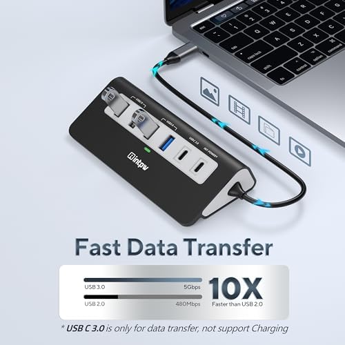 Transform Your Digital Workspace with a Multifunctional 9-in-1 USB-C Docking Station – 4 K HDMI for Crystal-Clear Displays, 100 W PD Fast Charging, and High-Speed Data Transfer (5 Gbps) – Includes 3 Type-A/C Ports, 2 Type-A 2.0 Ports, and SD/TF Card Reader – Premium Aluminum Hub Ideal for Mac Book, i Pad, and i Phone Users – Compact, Stylish, and Perfect for Travel Connectivity!