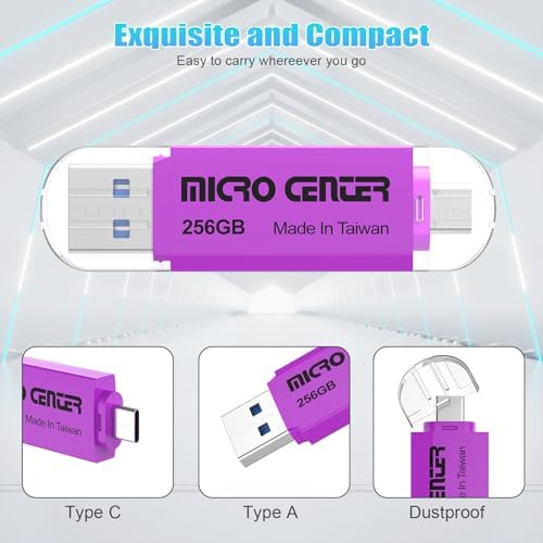 Unlock Ultimate Storage Freedom with the Micro Center 512 GB Super Speed 2-in-1 USB Flash Drive – Dual Connector Type C & Type A for Lightning-Fast Transfers up to 150 MB/s, Perfect for Android Smartphones, Tablets, and PCs – Compact, Durable, and Ready for On-the-Go Data Management!