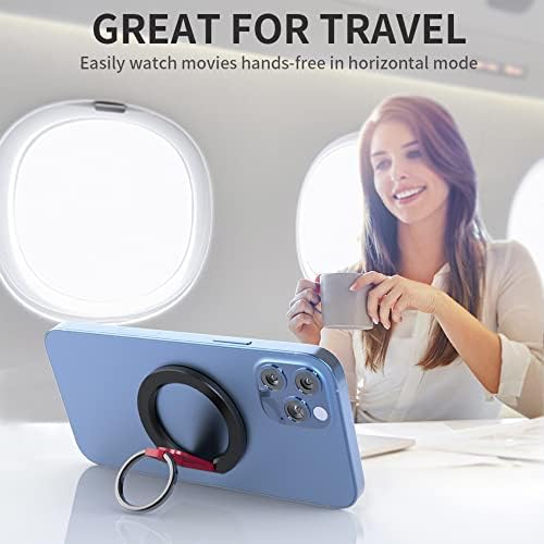 Magnetic 2-in-1 Phone Grip & Kickstand – Rapid X Snapo for i Phone 12-15 Series – Lightweight Aluminum Holder with 360° Flexibility and Enhanced Compatibility – Perfect for Hands-Free Viewing in Multiple Colors