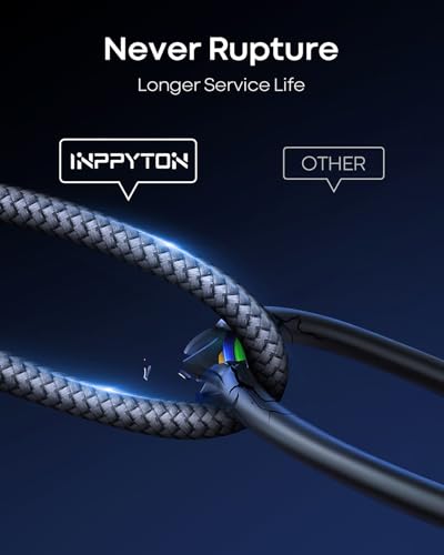 40Ft USB C to USB C Cable 60W, Nylon Braided Extra Long Type C to Type C Charger Cord (No Data Transfer) for USBC Phone/Tablet/Pixel/Switch and Other USB-C Devices – Enhanced Compatibility and Speed