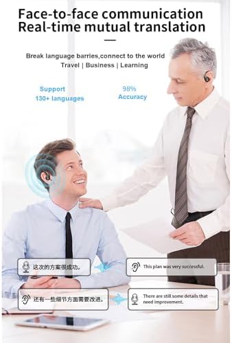 Revolutionize Your Communication with AI-Powered Translation Earbuds – Effortless Multilingual Conversations, Smart Touch Controls, and Open Ear Design for Enhanced Awareness – Perfect for Travelers and Professionals with All-Day Comfort and Extended Battery Life for Seamless Music, Calls, and Real-Time Language Translation.