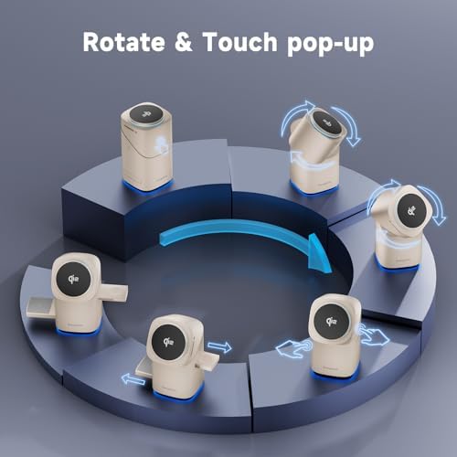 Revolutionary 3-in-1 Rotating Wireless Charger – Qi2 Certified 15 W Fast Charging Station for i Phone 16/15/14/13/12, Apple Watch & Air Pods – Enhanced Heat Management & Magnetic Alignment – Sleek Matte Design with Touch-Sensitive Stand and Ambient Night Light – Effortless Portrait/Landscape Mode for Seamless Use – Ultimate Charging Solution for All Your Apple Devices – Organized Desktop Power Hub with Smart IC Protection – Includes Power Adapter & USB-C Cable – Perfect for Home, Office, or Travel