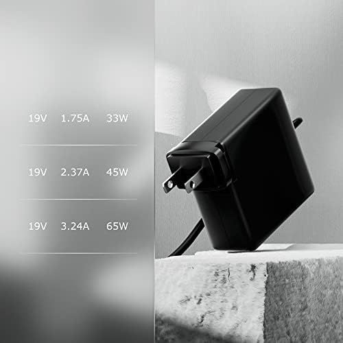 Universal 65 W 45 W 33 W Laptop Charger for ASUS – Fast & Reliable Power Supply with Multiple DC Plugs for Enhanced Device Compatibility – Perfect Replacement for Vivo Book, Zen Book & Chromebook Models