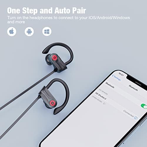 Boean Wireless Bluetooth Earbuds – IPX7 Waterproof Sports Headphones with 16 Hours Playtime & HD Deep Bass Sound for Active Lifestyles – Enhanced Bluetooth 5.3 Connectivity for Seamless Listening and Workout Performance