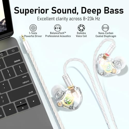 Unleash Exceptional Sound Quality with Vibes 202 MC USB-C Wired Earbuds: Premium Hi-Fi Audio, Advanced Noise Isolation, Ergonomic Comfort for i Phone 15/16 – Built-In Microphone for Effortless Communication & Durable Silver-Plated Cable – Includes Portable Case for On-the-Go Convenience