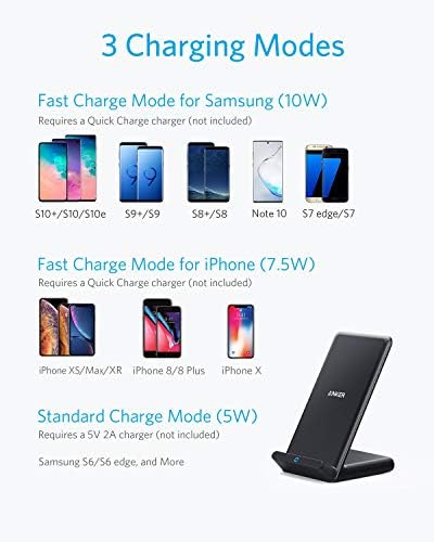 Anker 2-Pack 313 Qi-Certified Wireless Charging Stand – Fast Charge Your i Phone 16/15/14/13 & Galaxy S23/S22/S21 with Dual Device Convenience – Sleek, Non-Slip Design for Home or Office – Experience Hassle-Free Power Management with Reliable Performance and Cordless Freedom – Elevate Your Charging Setup Today