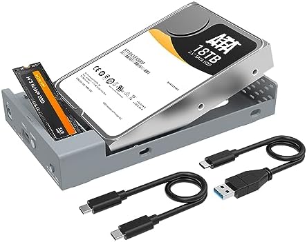 MAIWO 24 TB External Hard Drive Enclosure for 2.5″ & 3.5″ SATA HDD/SSD – High-Speed USB 3.0 Adapter with UASP Technology, Durable Aluminum Alloy Case for Optimal Heat Dissipation and Enhanced Data Transfer Performance