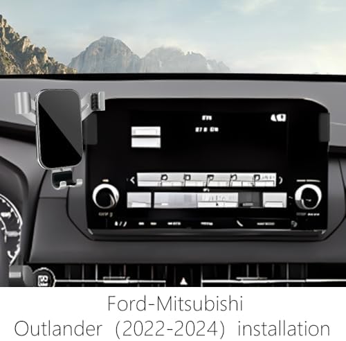 Mitsubishi Outlander 2022-2024 Car Phone Holder: Premium Dashboard Mount with Adjustable Viewing Angles, Built-in Charging, and Enhanced Smartphone Compatibility for Safe Navigation and Connectivity