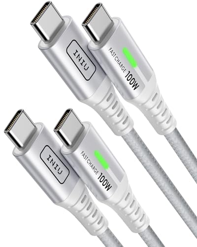 INIU USB-C Cable, [6.6ft, Blue] 2-Pack USBC Cable for iPhone 16 15 Pro Max/Plus, Samsung Galaxy S22 Ultra Note 10, Pixel 7a, MacBook, iPad, and More – Enhanced Compatibility and Speed