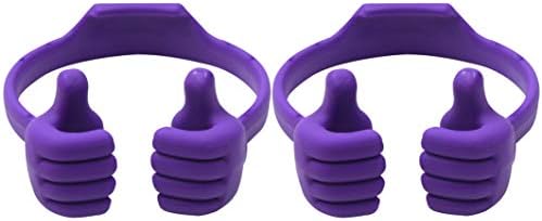 HONSKY 3361942 Thumbs Up Adjustable TPU Mobile Stand – Versatile Multi-Angle Holder for Phones & Tablets – Chic Blue & Black Design – Perfect for Hands-Free Viewing at Home or Office – Lightweight, Durable, and Effortless to Transport