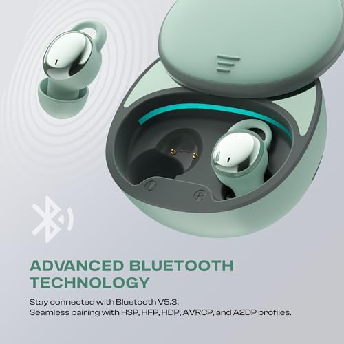 Ergonomic Invisible LX-410 Wireless Sleep Headphones – Bluetooth 5.3 Noise Cancelling Earbuds for Side Sleepers – Ultimate Comfort for Restful Nights and Commutes – Hassle-Free Wireless Charging Case for Audiobooks and Music – Premium Sound Quality for an Enhanced Listening Experience