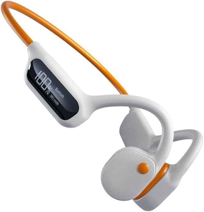 IHAO Advanced Bone Conduction Swimming Headphones – Waterproof MP3 Player with 32 GB Storage for Seamless Underwater Sound – Bluetooth-Enabled Open Ear Earbuds Perfect for Cycling, Running, and Skiing – Ergonomically Crafted with IP68 Rating for Rugged Outdoor Use