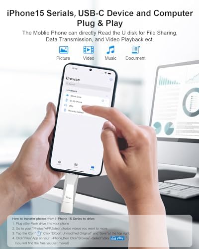 Ultra-Fast 256 GB USB-C 3.2 Gen2 SSD Flash Drive – 2-in-1 OTG Thumb Drive with Keychain Leather Case for Effortless Data Transfer and Enhanced Device Compatibility