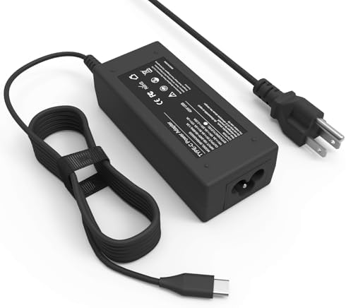 Versatile 45 W USB-C Chromebook Charger for Seamless Compatibility with HP, Lenovo, Acer, Dell, and Asus Models – Fast Charging, 10.9 ft Cable, Universal Power Adapter for Optimal Performance and Reliability