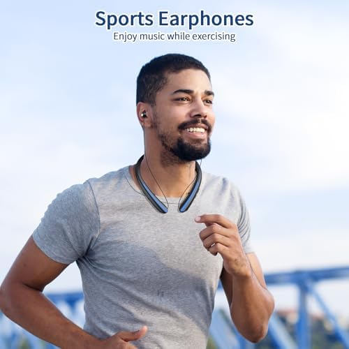 Retractable Bluetooth Neckband Headphones – IPX5 Sweatproof Wireless Earbuds with 18-Hour Playtime, Adjustable Fit & Integrated Microphone for Gym, Running, and Active Lifestyles (Stylish Pink) – Ultimate Audio Freedom and Seamless Connectivity