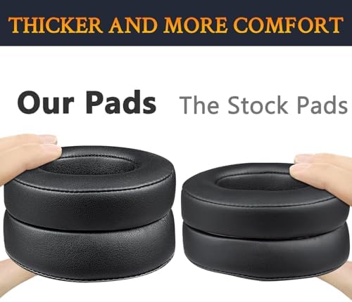 Transform Your Beats Studio Listening with Solo WIT Premium Replacement Ear Pads – Luxurious Soft Protein Leather Cushions Featuring Noise Isolation Memory Foam for Ultimate Comfort and Superior Sound Quality, Vibrant Orange Design for Enhanced Style with Studio 2 & 3 Headphones