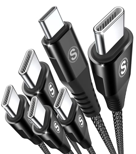 sweguard 100 W USB C to USB C Charger Cable [3.3 ft, 2-Pack] – Ultimate Fast Charging Solution for i Phone 15 & 16 Pro Max, Mac Book, i Pad Pro, and Samsung Galaxy S Series – Durable, High-Speed Compatibility for All Your Devices