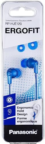 Panasonic Ergo Fit Wired Earbuds with Microphone – Superior Sound Quality with Ergonomic Comfort, Universal 3.5 mm Jack Earphones for Phones and Laptops in Stylish Metallic Purple – Custom-Fit Earpieces (S/M/L) for Optimal Audio Experience and Hands-Free Calls – RP-TCM125-VA